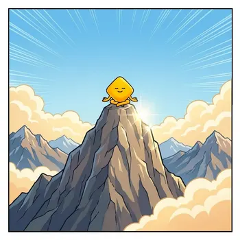 Bibi meditating on mountain
